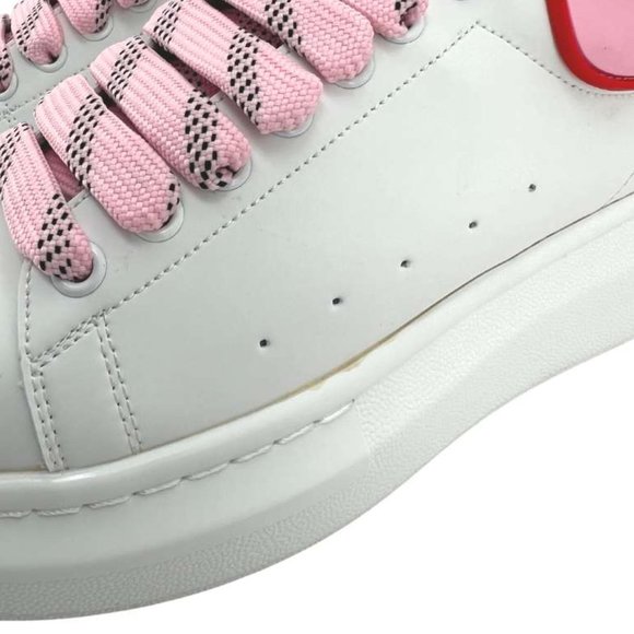 Alexander McQueen | Women's Pelles Gomma Sneaker | White, Pink & Red | Size 38 - Picture 7 of 9